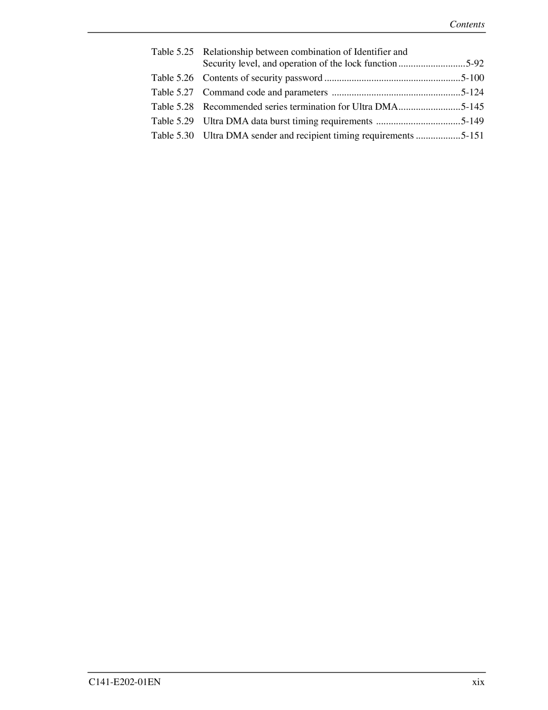 Fujitsu MHU2100AT manual Relationship between combination of Identifier 