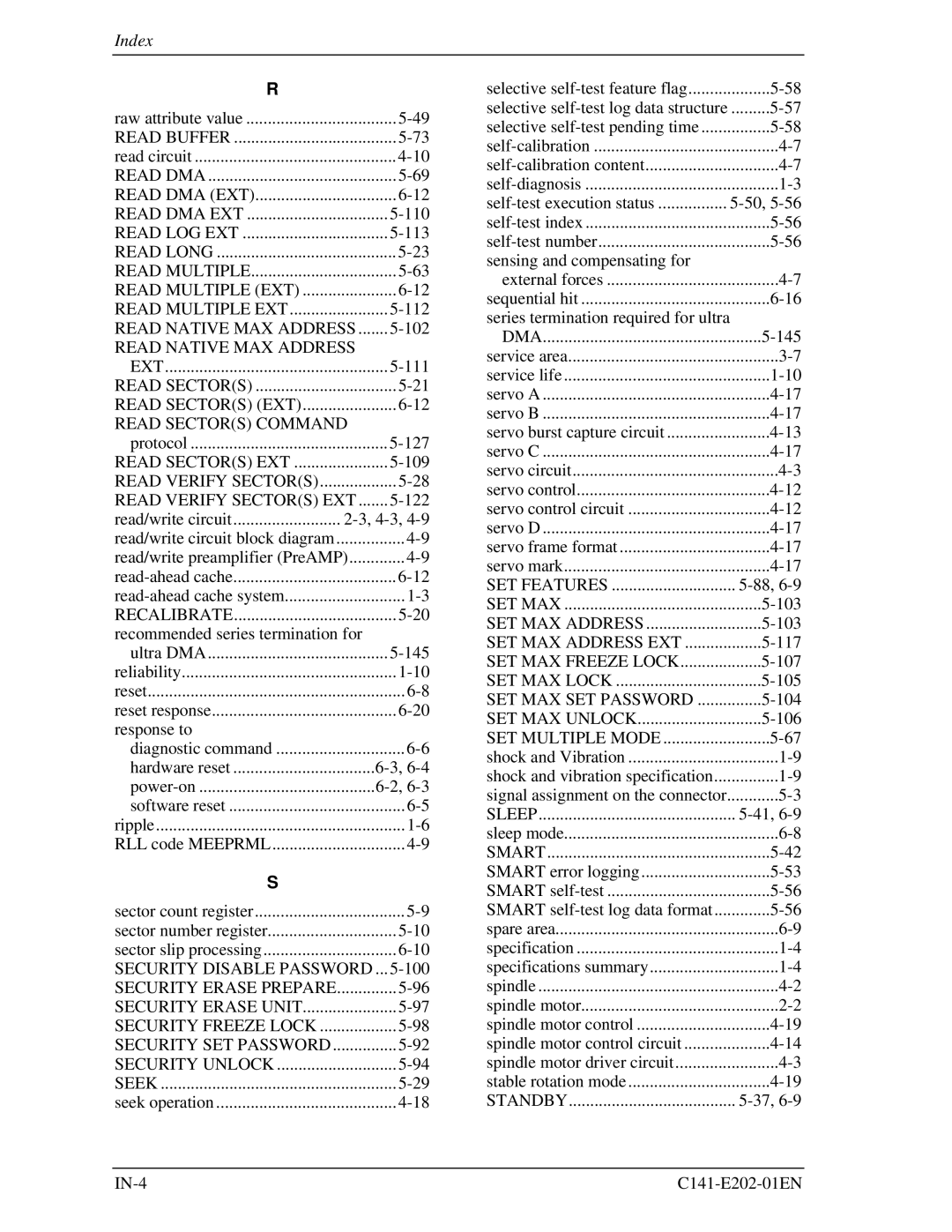 Fujitsu MHU2100AT manual Read Native MAX Address, Read Sectors Command 