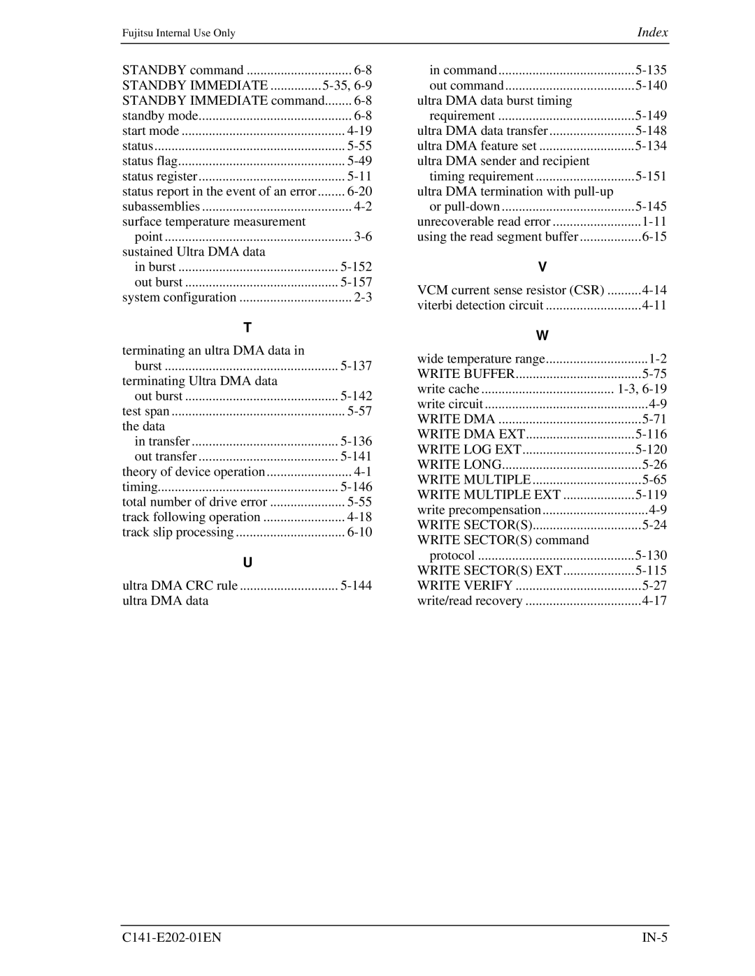 Fujitsu MHU2100AT manual Surface temperature measurement 