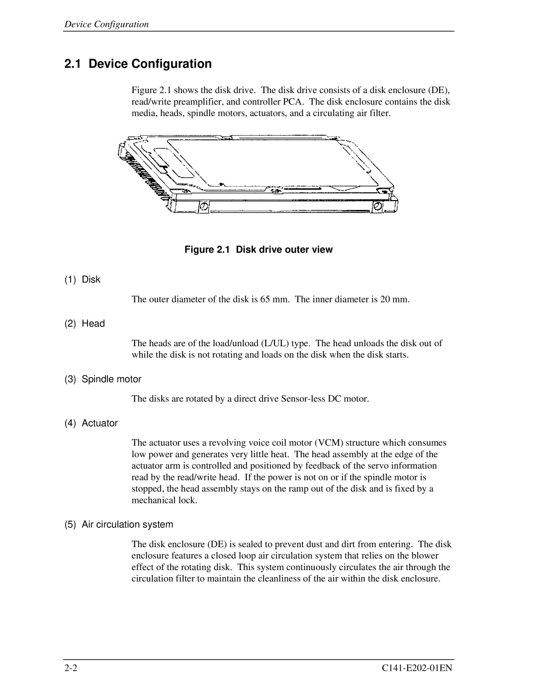 Fujitsu MHU2100AT manual Device Configuration 