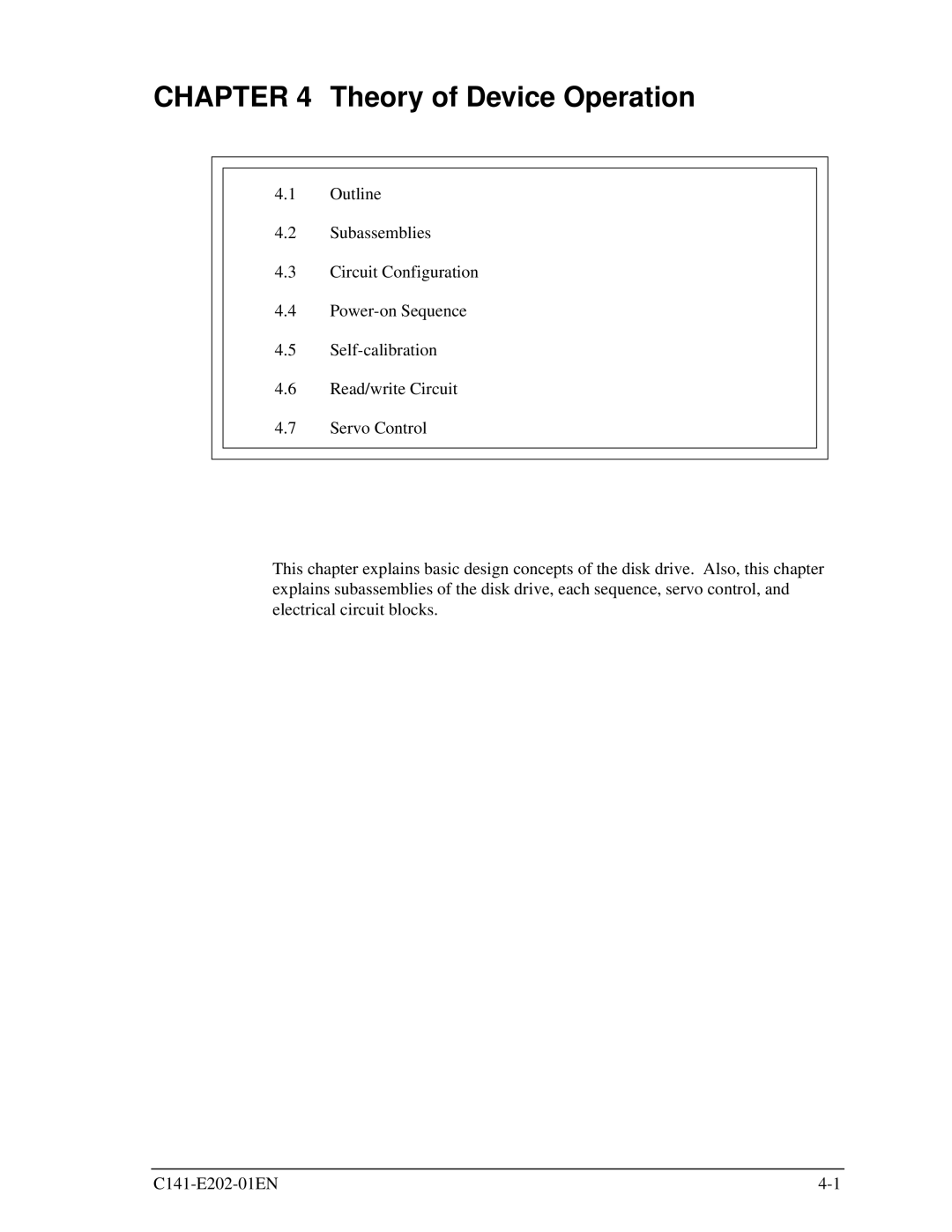 Fujitsu MHU2100AT manual Theory of Device Operation 