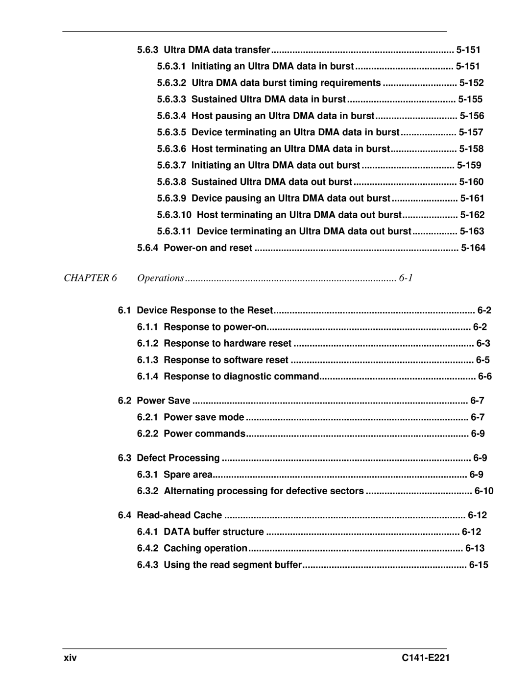 Fujitsu MHV2080AS, MHV2060AS, MHV2040AS manual Operations 