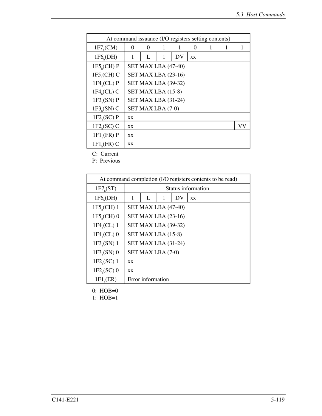 Fujitsu MHV2080AS, MHV2060AS, MHV2040AS manual Set Max Lba 