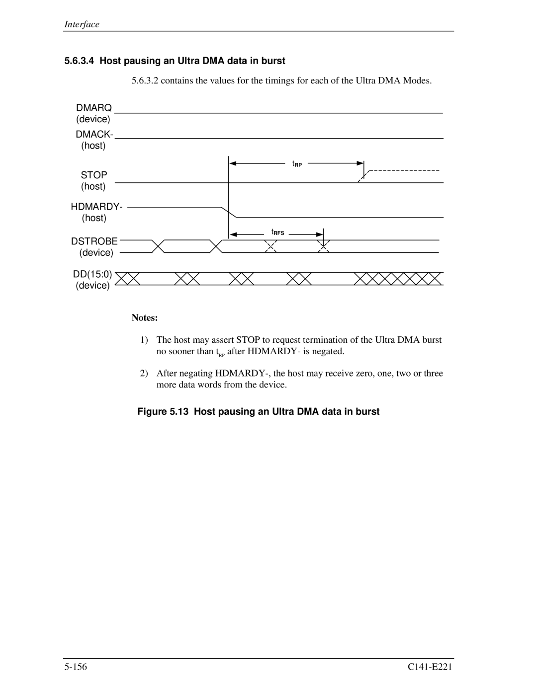 Fujitsu MHV2060AS, MHV2080AS, MHV2040AS manual Host pausing an Ultra DMA data in burst, Dmarq, Dmack, Hdmardy 