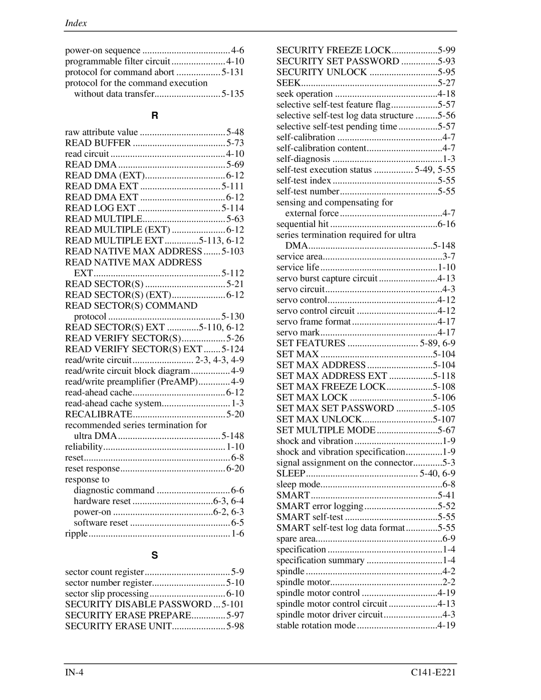 Fujitsu MHV2040AS, MHV2080AS, MHV2060AS manual Read Native MAX Address, Read Sectors Command 