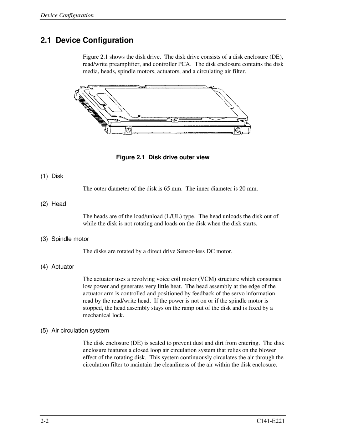 Fujitsu MHV2060AS, MHV2080AS, MHV2040AS manual Device Configuration 