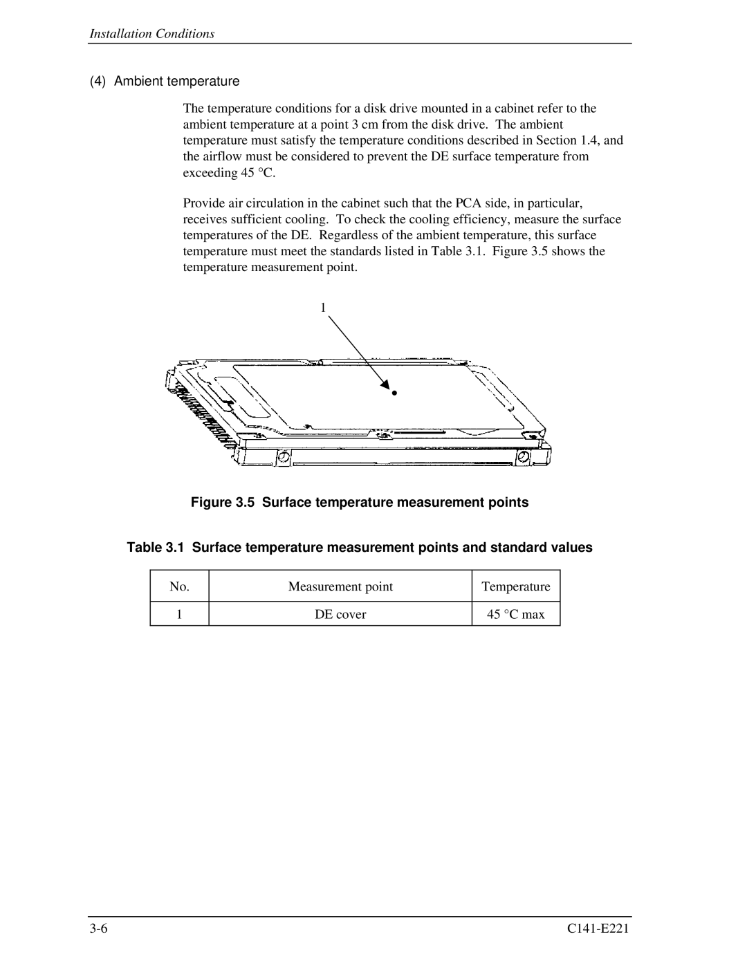 Fujitsu MHV2080AS, MHV2060AS, MHV2040AS manual Ambient temperature 