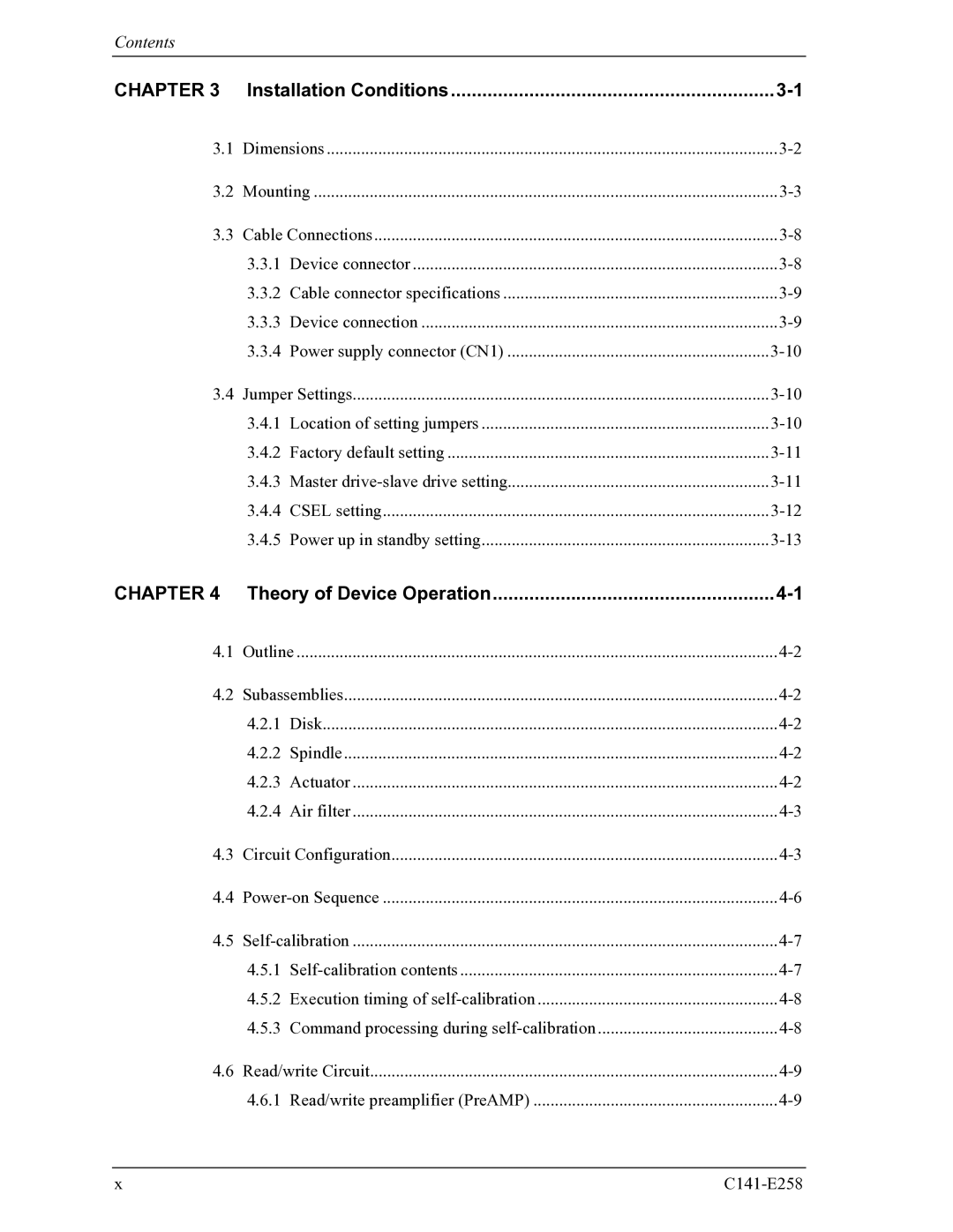 Fujitsu MHW2060AC, MHW2040AC manual Installation Conditions, Theory of Device Operation 