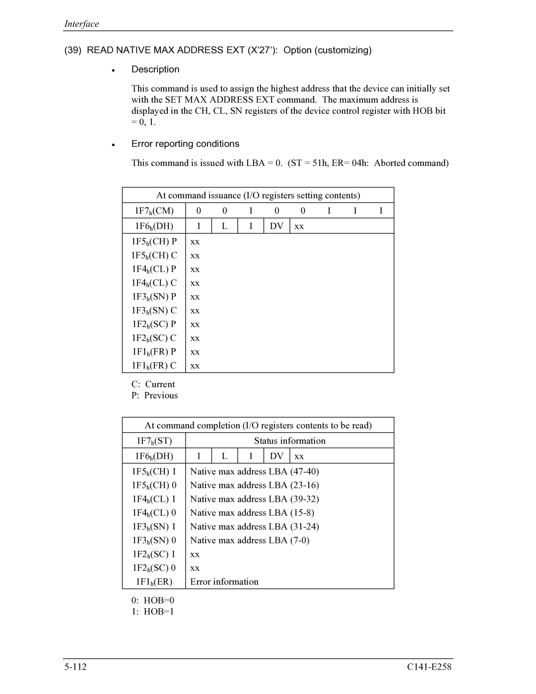 Fujitsu MHW2060AC, MHW2040AC manual Error reporting conditions 