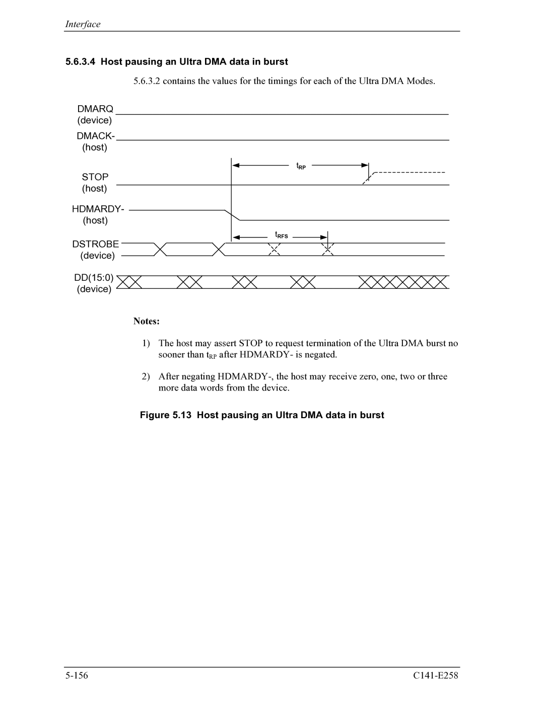 Fujitsu MHW2060AC, MHW2040AC manual Host pausing an Ultra DMA data in burst, Dmarq, Dmack, Hdmardy 