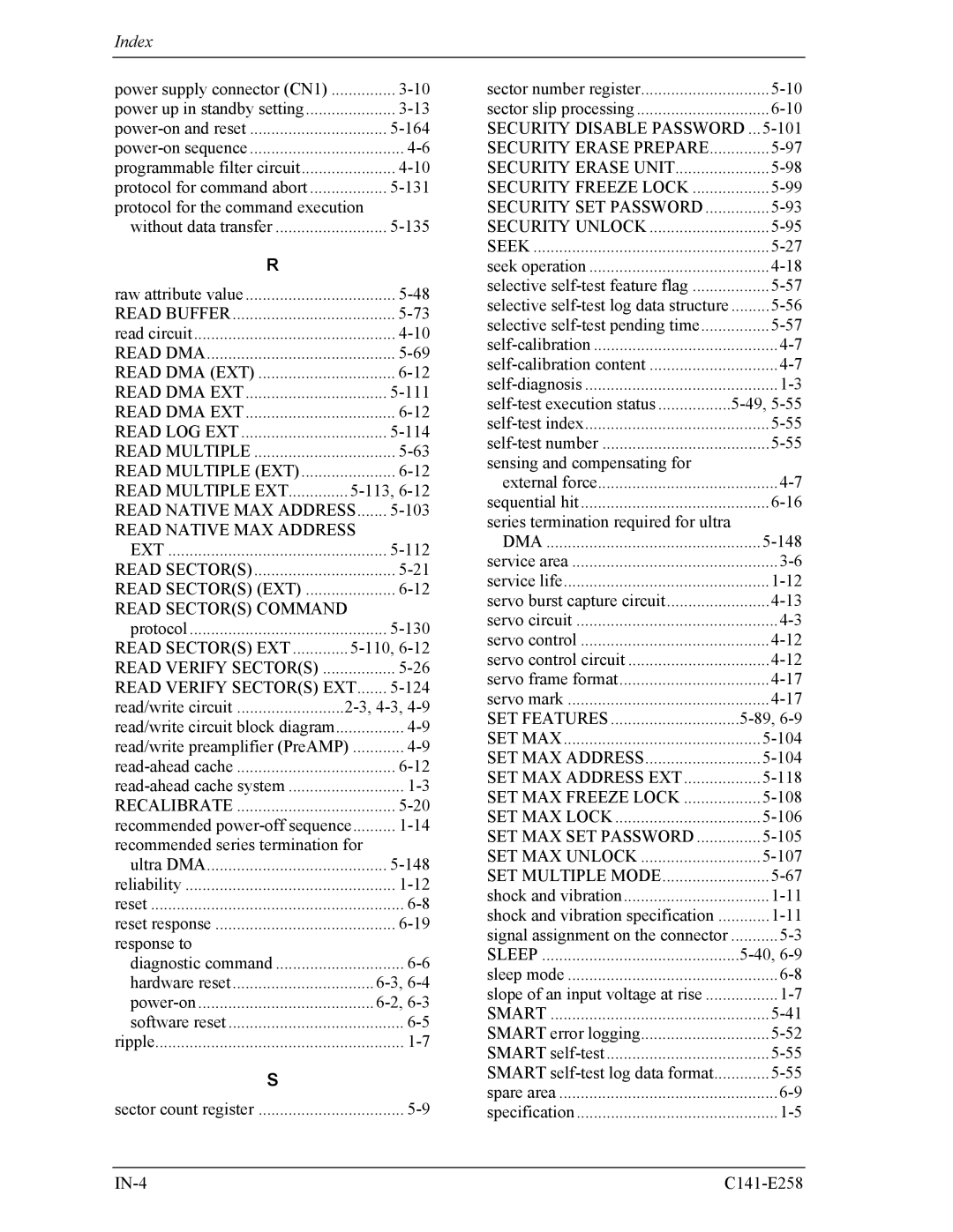 Fujitsu MHW2060AC, MHW2040AC manual Read Native MAX Address, Read Sectors Command 