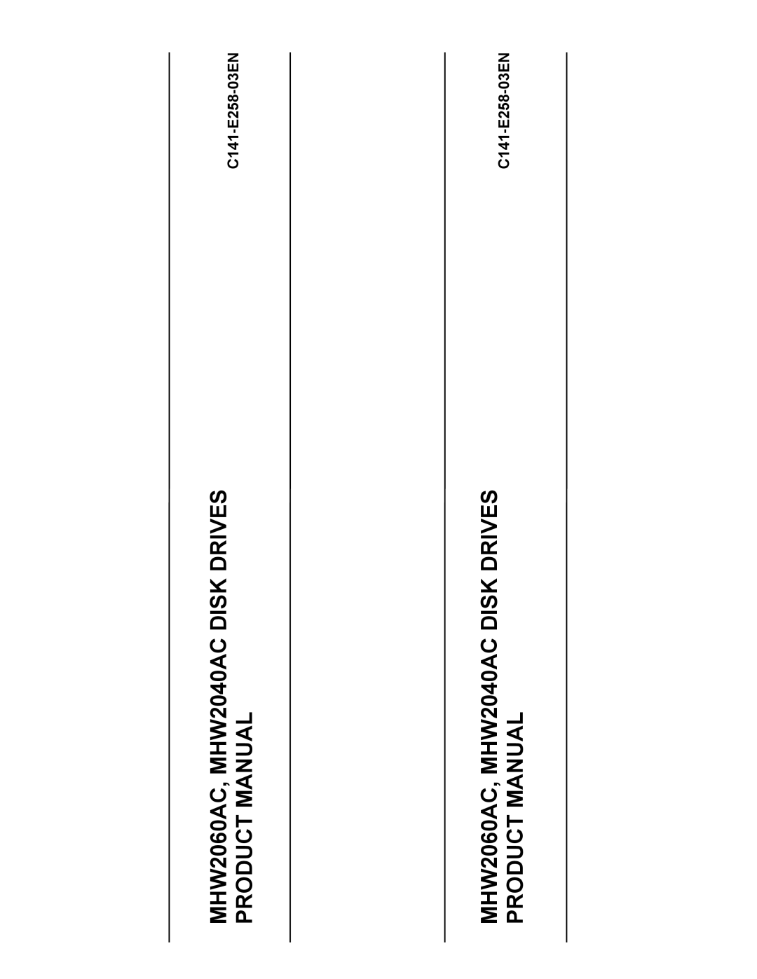 Fujitsu MHW2040AC, MHW2060AC manual C141-E258-03EN 