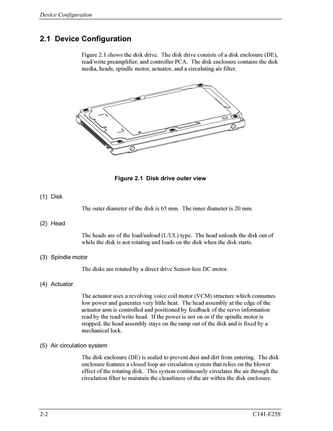 Fujitsu MHW2060AC, MHW2040AC manual Device Configuration 