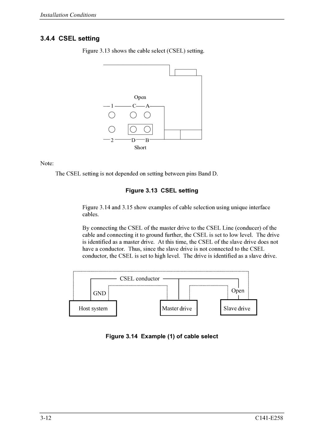 Fujitsu MHW2060AC, MHW2040AC manual Csel setting 