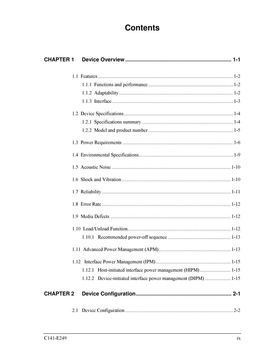 Fujitsu MHW2040BS, MHW2100BS, MHW2080BS, MHW2120BS, MHW2060BS manual Contents 