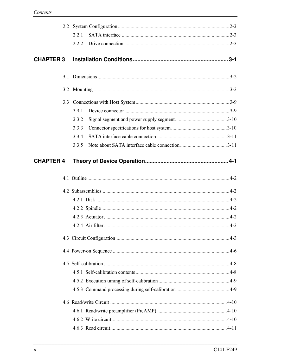 Fujitsu MHW2060BS, MHW2100BS, MHW2080BS, MHW2120BS, MHW2040BS manual Installation Conditions, Theory of Device Operation 