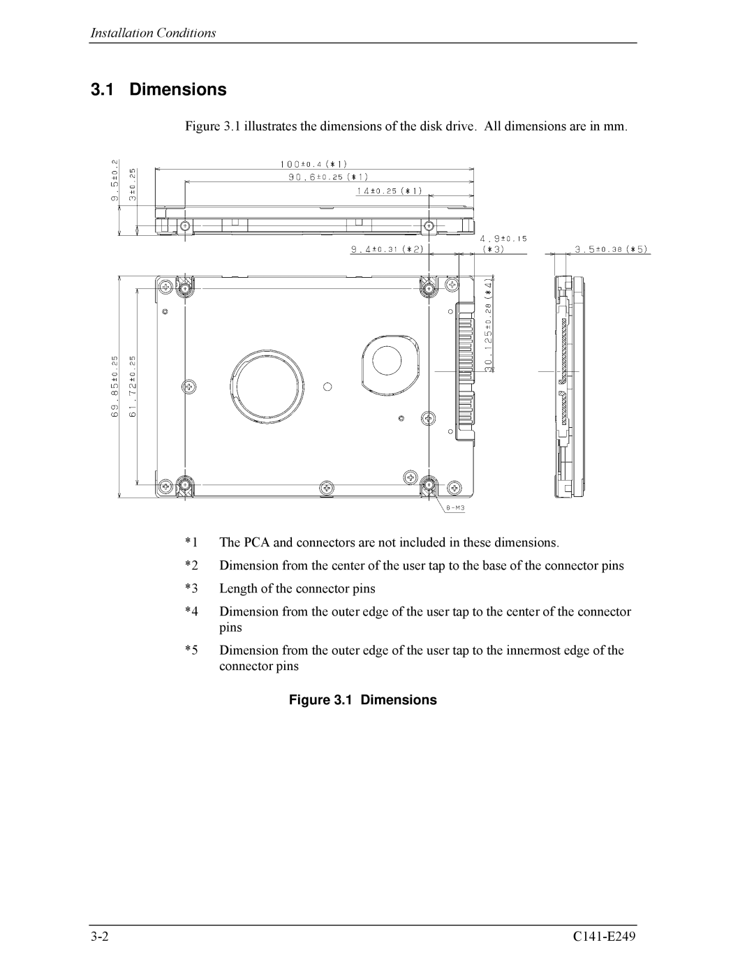 Fujitsu MHW2060BS, MHW2100BS, MHW2080BS, MHW2120BS, MHW2040BS manual Dimensions 