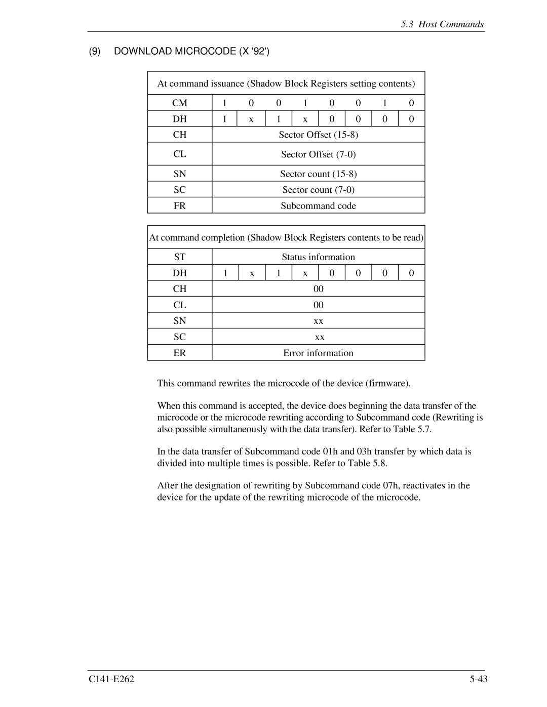 Fujitsu MHY2200BH, MHY2160BH, MHY2250BH, MHY2100BH, MHY2120BH, MHY2080BH, MHY2060BH, MHY2040BH manual Download Microcode X 