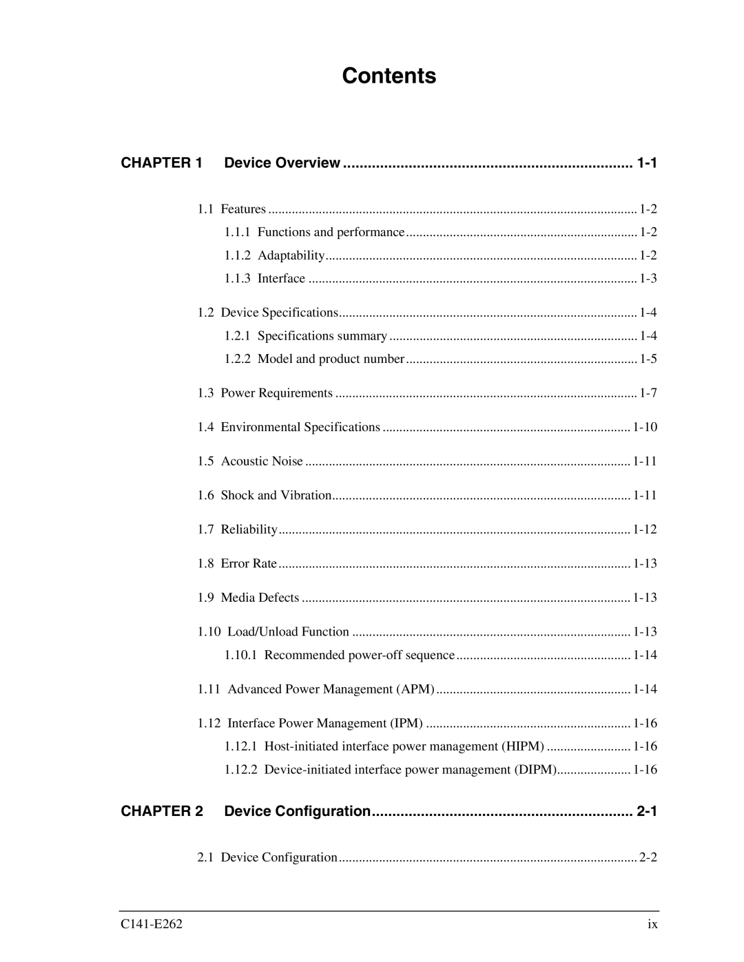 Fujitsu MHY2080BH, MHY2160BH, MHY2200BH, MHY2250BH, MHY2100BH, MHY2120BH, MHY2060BH, MHY2040BH manual Contents 