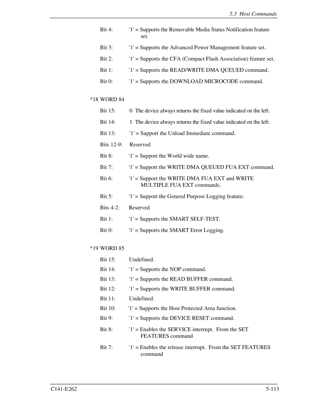 Fujitsu MHY2040BH, MHY2160BH, MHY2200BH, MHY2250BH, MHY2100BH, MHY2120BH, MHY2080BH, MHY2060BH manual C141-E262 113 