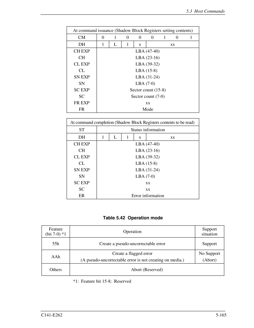 Fujitsu MHY2100BH, MHY2160BH, MHY2200BH, MHY2250BH, MHY2120BH, MHY2080BH, MHY2060BH, MHY2040BH manual Operation mode 