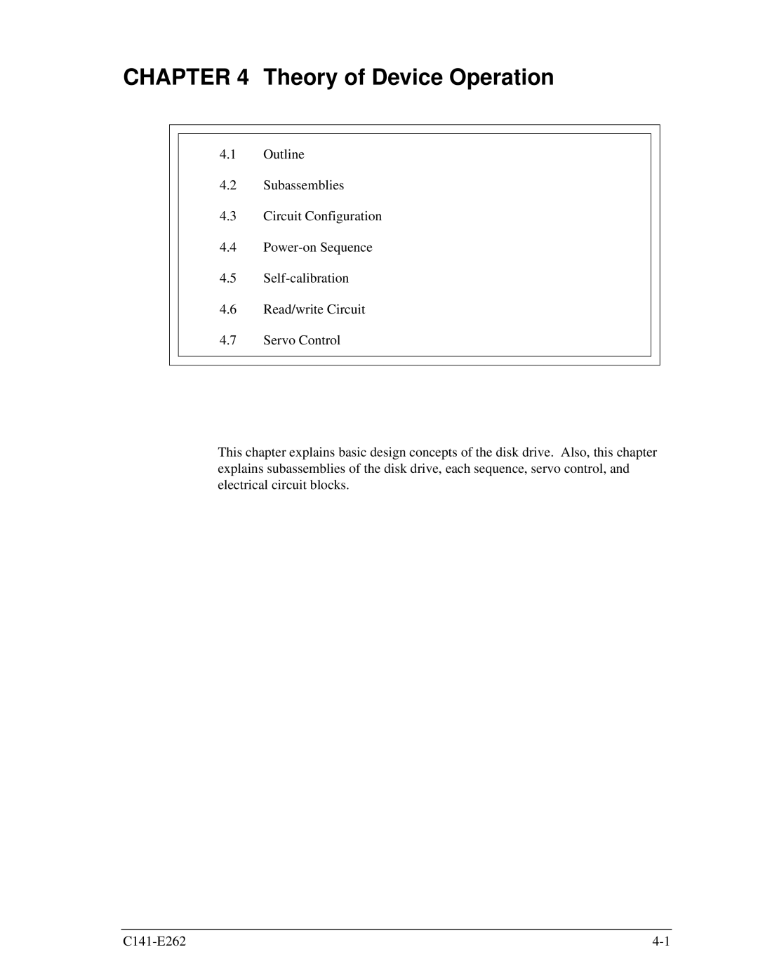 Fujitsu MHY2100BH, MHY2160BH, MHY2200BH, MHY2250BH, MHY2120BH, MHY2080BH, MHY2060BH, MHY2040BH manual Theory of Device Operation 