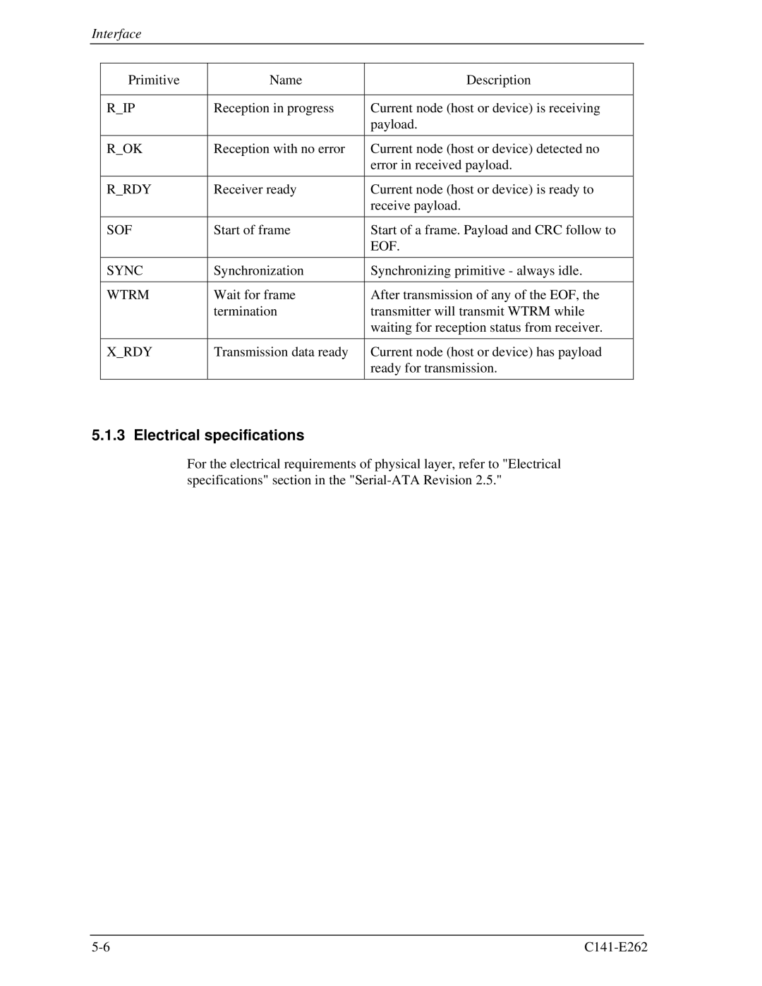 Fujitsu MHY2120BH, MHY2160BH, MHY2200BH, MHY2250BH, MHY2100BH, MHY2080BH, MHY2060BH, MHY2040BH manual Electrical specifications 