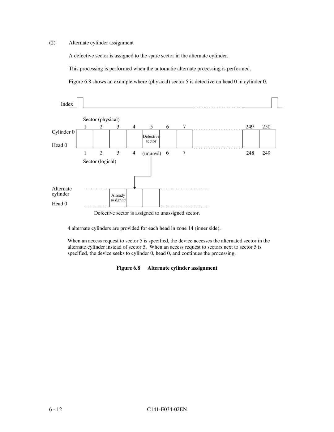 Fujitsu MPA3026AT, MPA3043AT, MPA3052AT, MPA3035AT, MPA3017AT manual Alternate cylinder assignment 