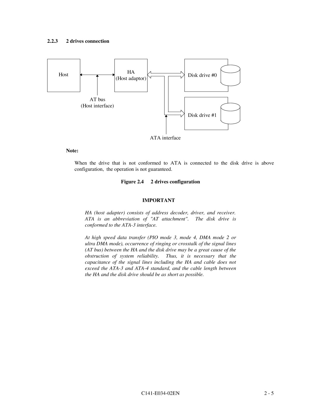 Fujitsu MPA3026AT, MPA3043AT, MPA3052AT, MPA3035AT, MPA3017AT manual 3 2 drives connection, drives configuration 