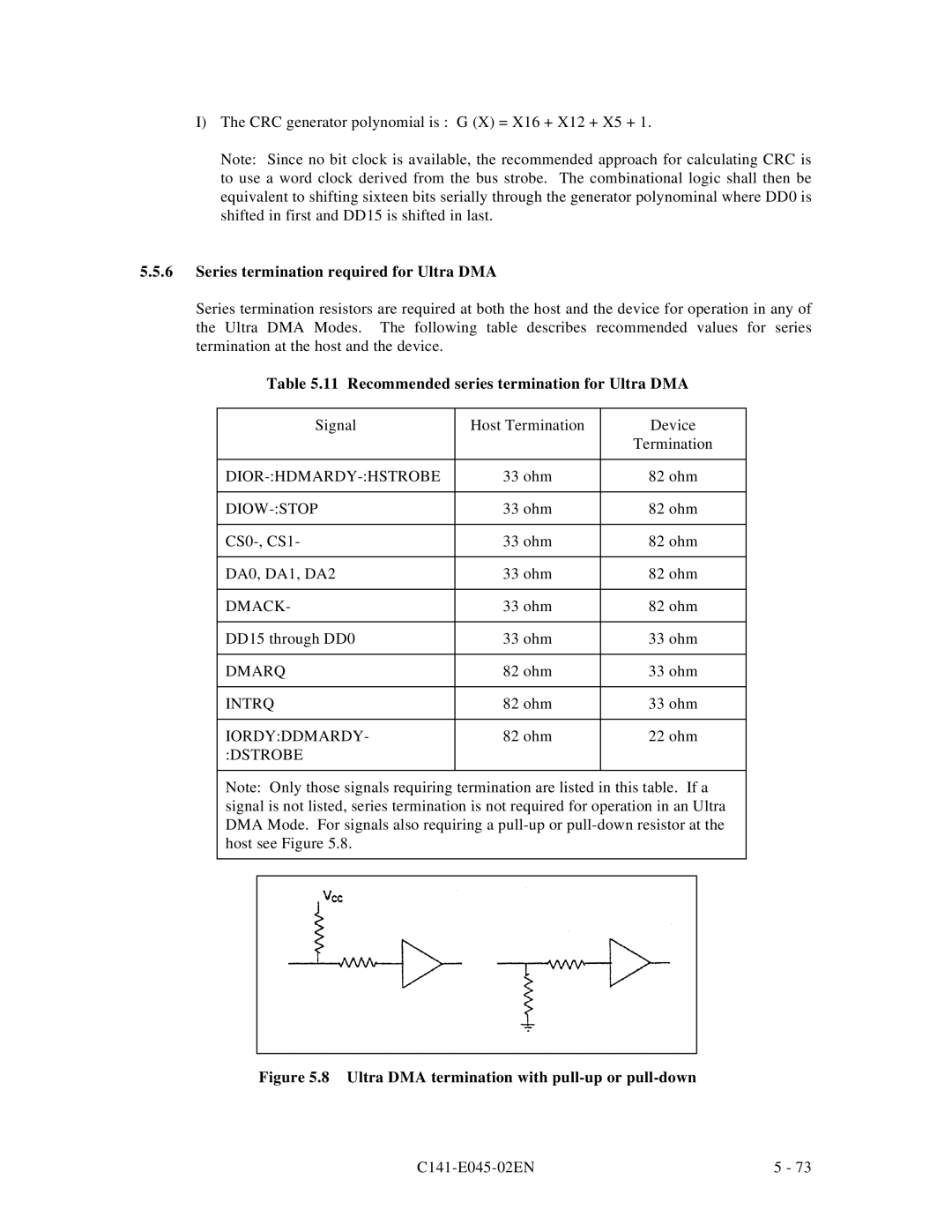 Fujitsu MPB3021AT manual Series termination required for Ultra DMA, Recommended series termination for Ultra DMA, Diow-Stop 