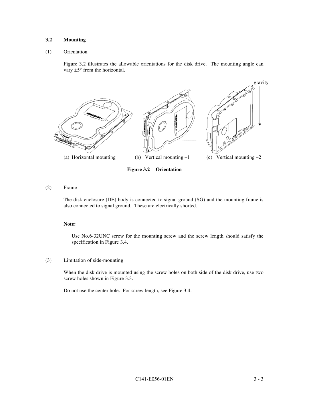 Fujitsu MPC3065AH, MPC3045AH manual Orientation 