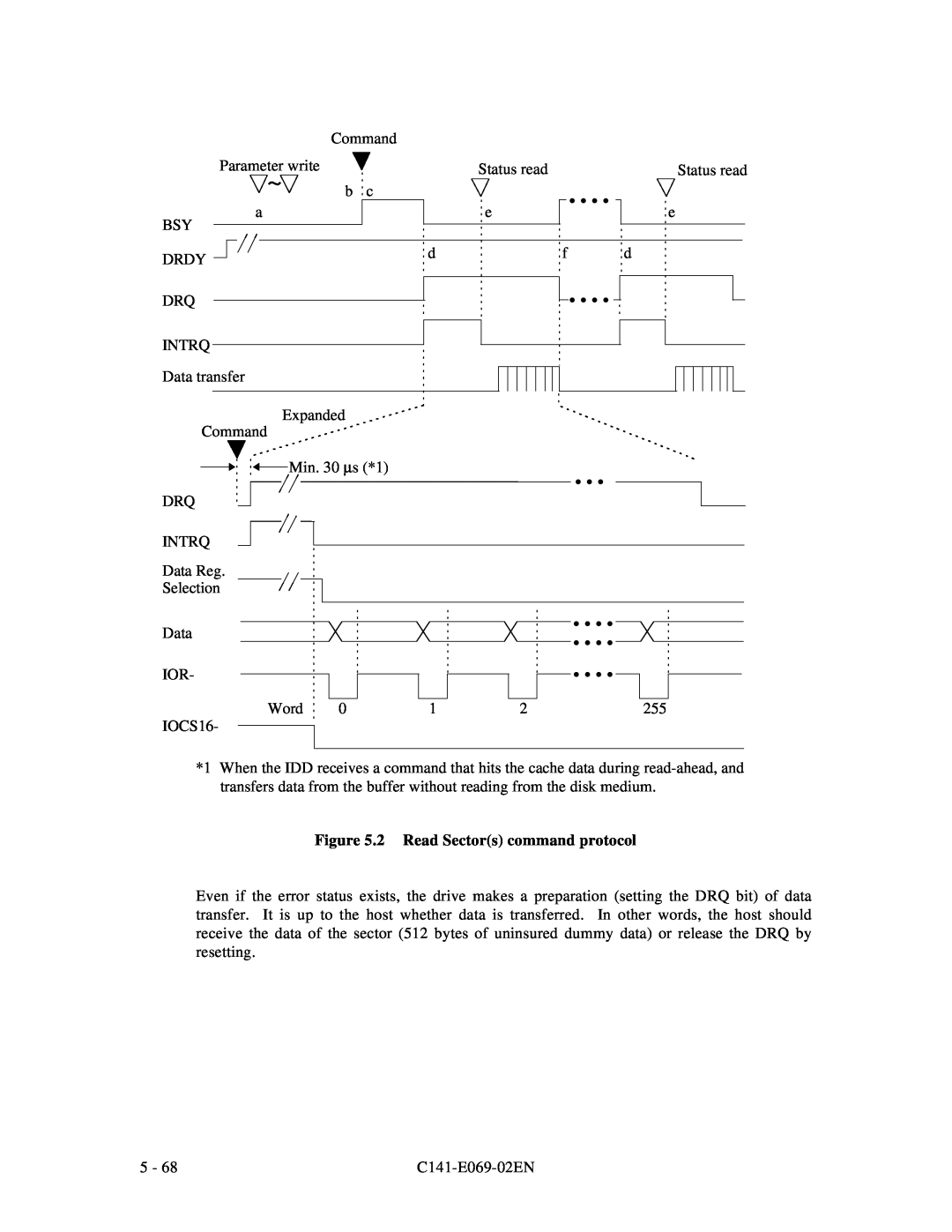 Fujitsu MPD3XXXAT manual 2 Read Sectors command protocol 
