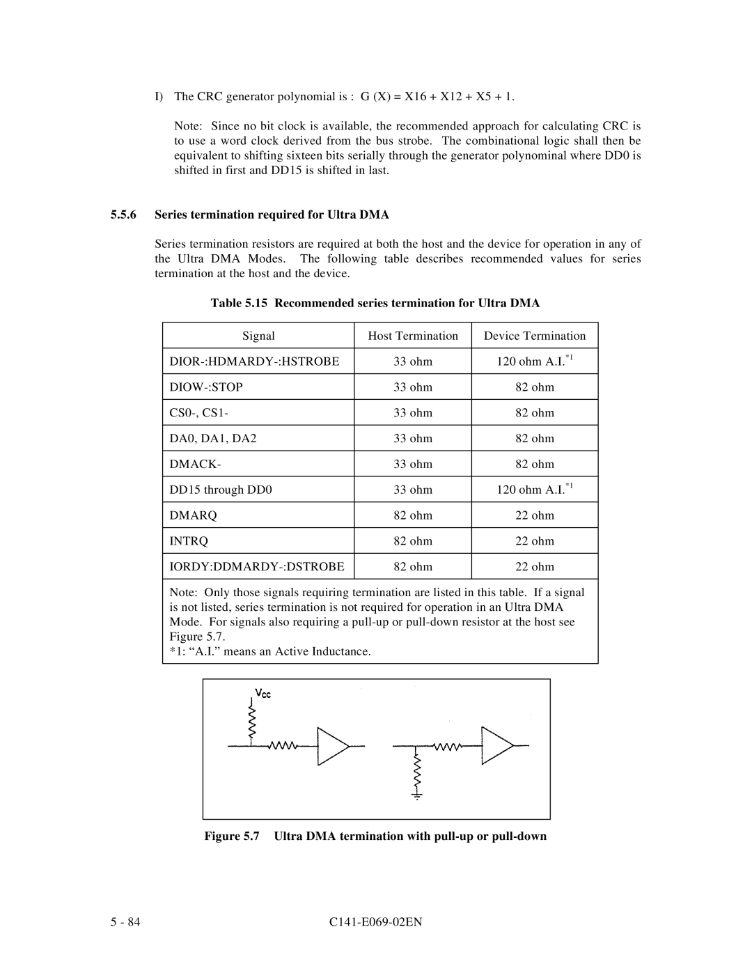 Fujitsu MPD3XXXAT manual Series termination required for Ultra DMA, Recommended series termination for Ultra DMA, Diow-Stop 