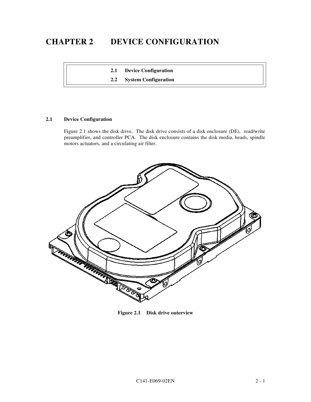 Fujitsu MPD3XXXAT manual Device Configuration System Configuration, Disk drive outerview 