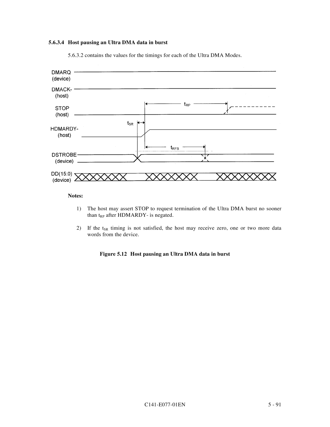 Fujitsu MPE3XXXAT manual Host pausing an Ultra DMA data in burst 