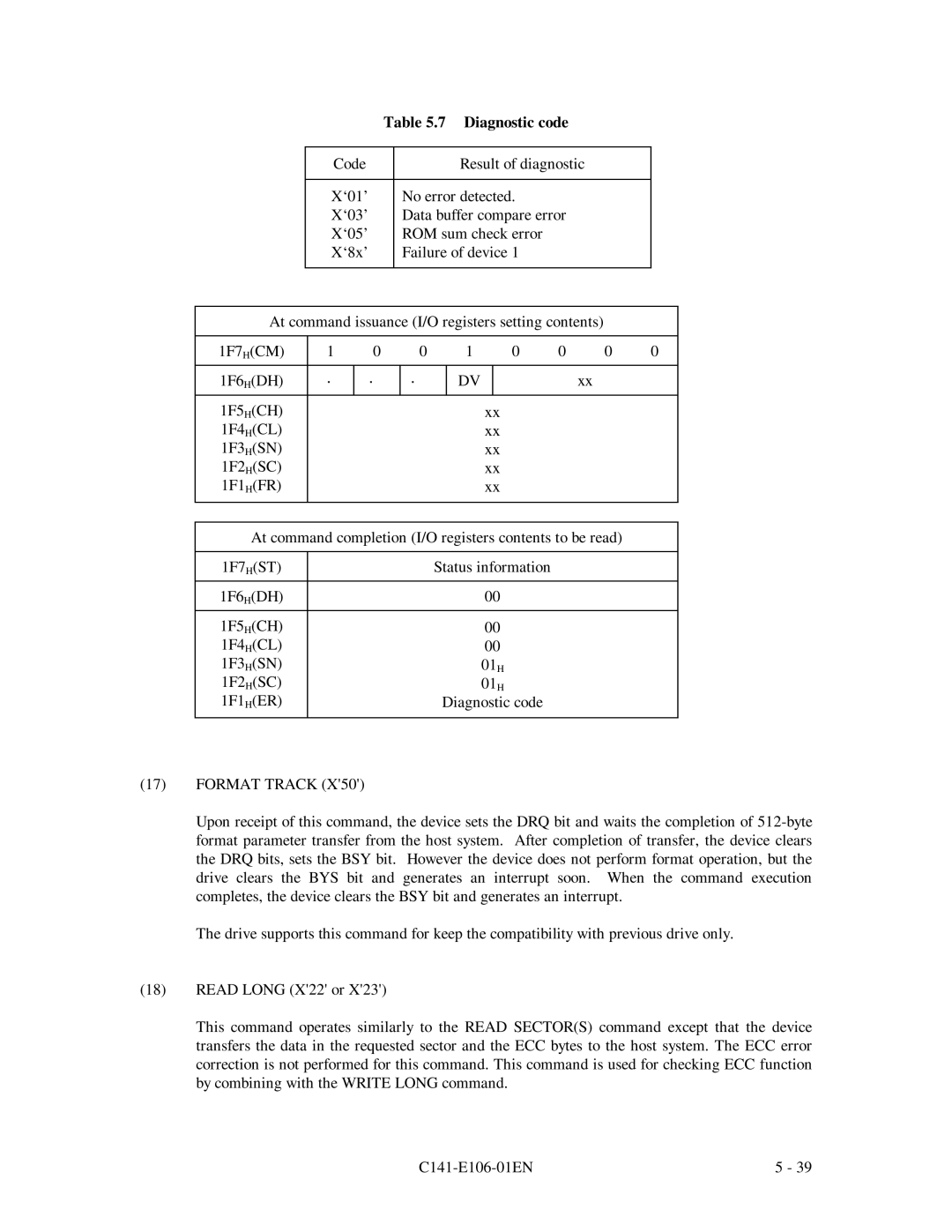 Fujitsu MPF3XXXAH manual Diagnostic code 