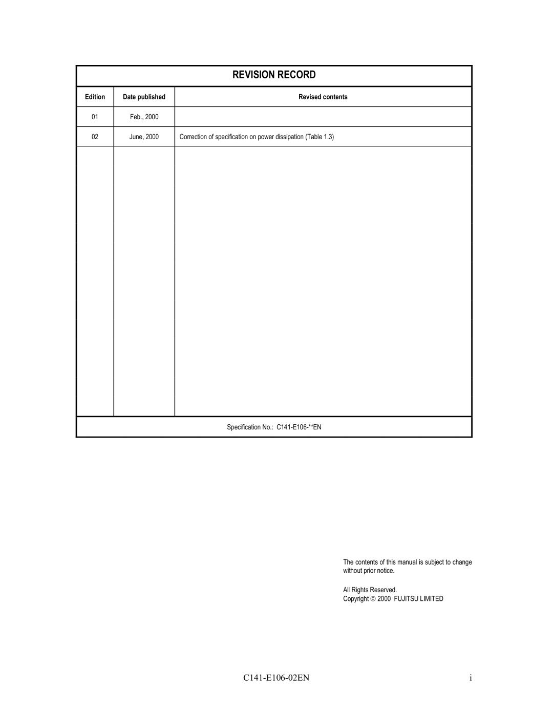 Fujitsu MPF3XXXAH manual 59,6,215&25 