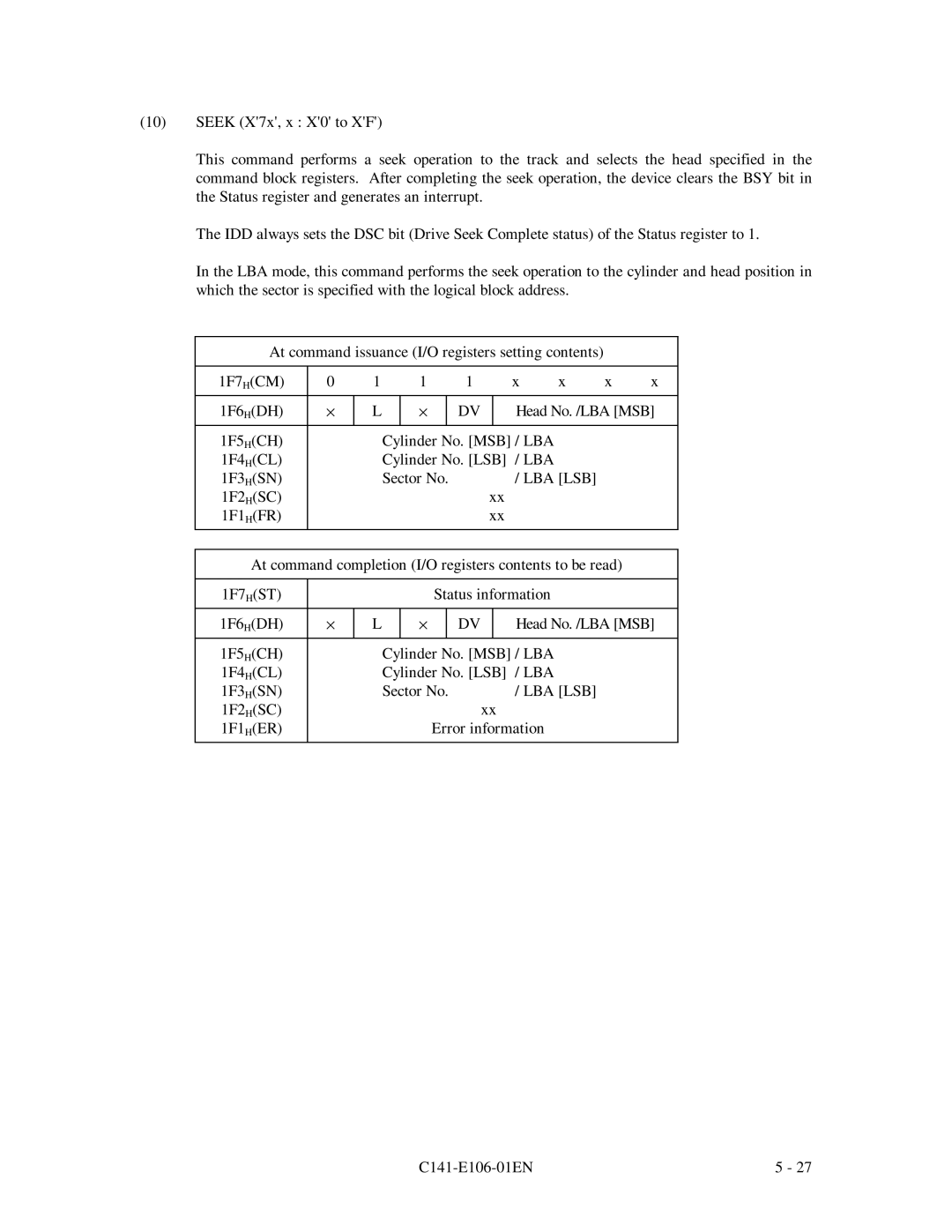 Fujitsu MPF3XXXAH manual 1F2 HSC 1F1 HER Error information C141-E106-01EN 