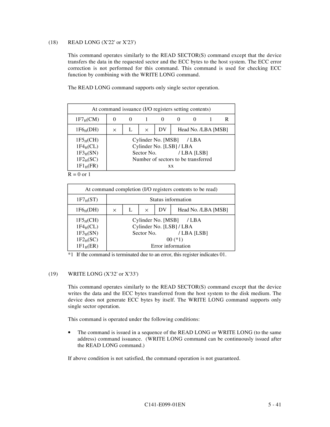 Fujitsu MPF3XXXAT manual Lba 