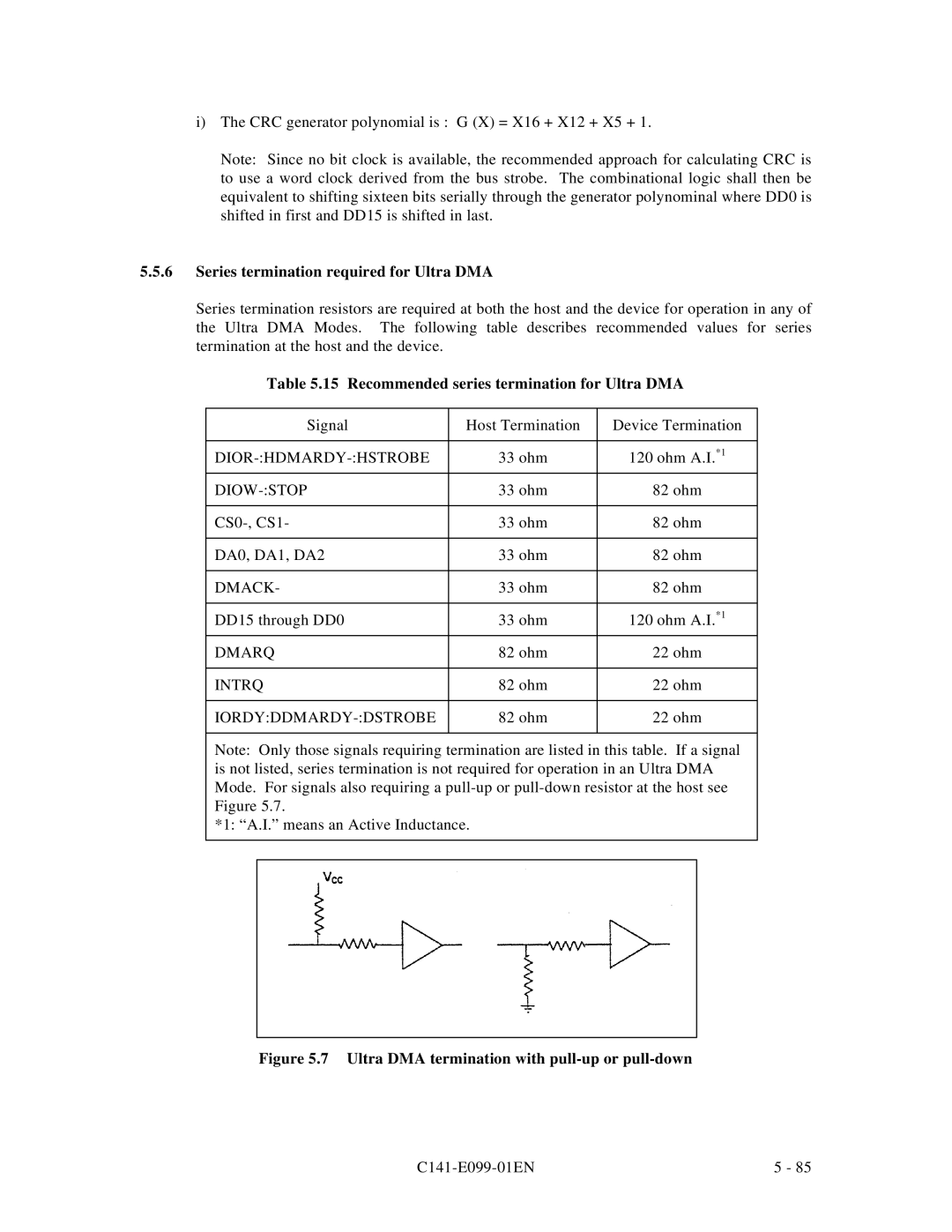 Fujitsu MPF3XXXAT manual Series termination required for Ultra DMA, Recommended series termination for Ultra DMA, Diow-Stop 