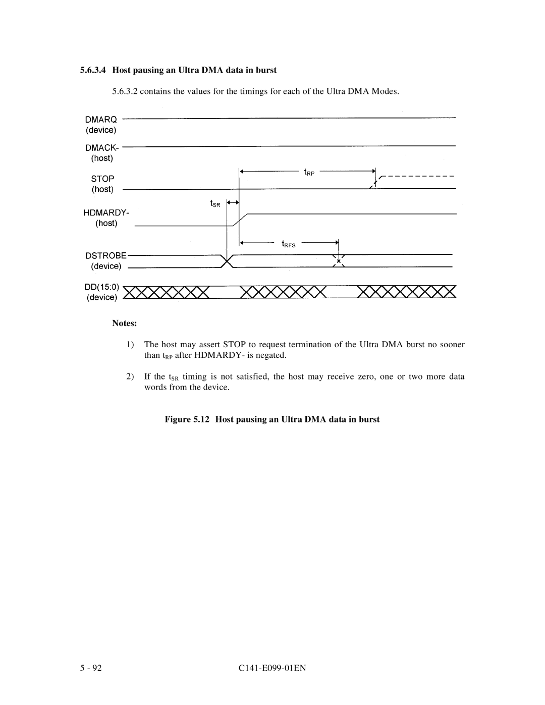 Fujitsu MPF3XXXAT manual Host pausing an Ultra DMA data in burst 