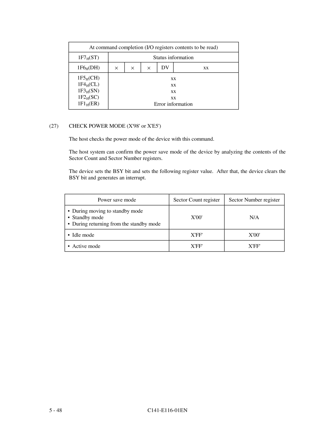 Fujitsu MPG3XXXAH-E manual Xff 