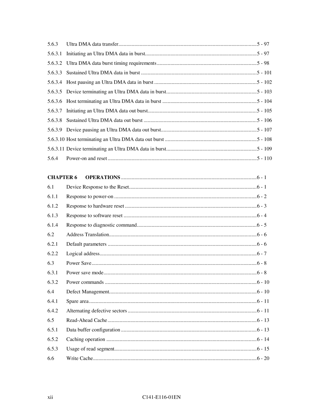 Fujitsu MPG3XXXAH-E manual Operations 