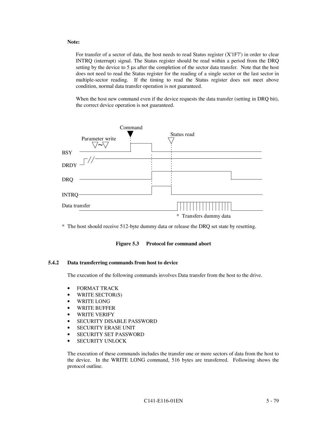 Fujitsu MPG3XXXAH-E manual BSY Drdy DRQ Intrq 