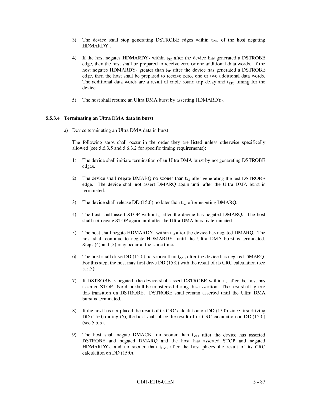 Fujitsu MPG3XXXAH-E manual Terminating an Ultra DMA data in burst 