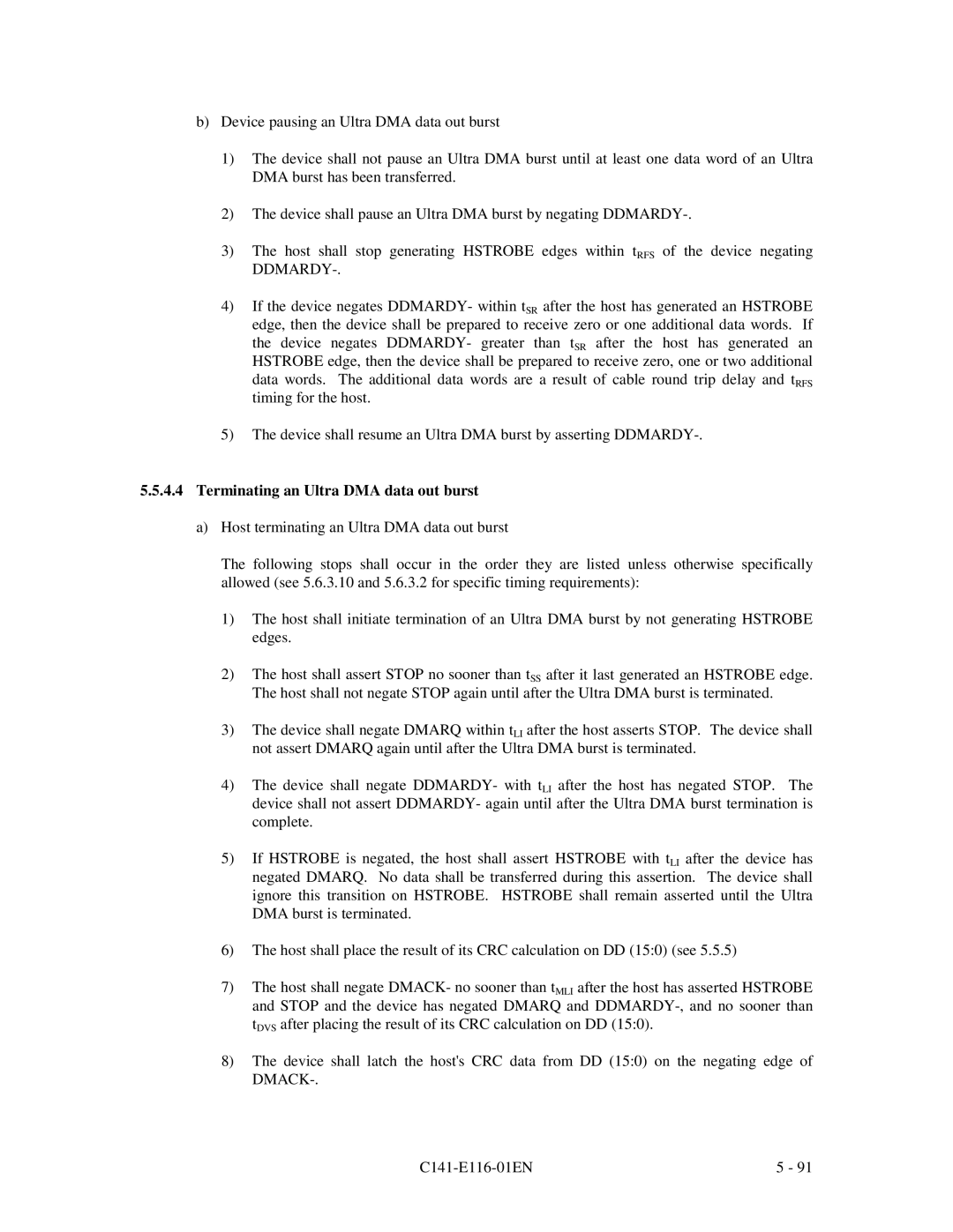 Fujitsu MPG3XXXAH-E manual Terminating an Ultra DMA data out burst 