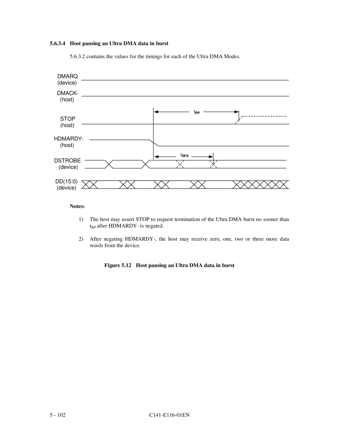 Fujitsu MPG3XXXAH-E manual Host pausing an Ultra DMA data in burst 