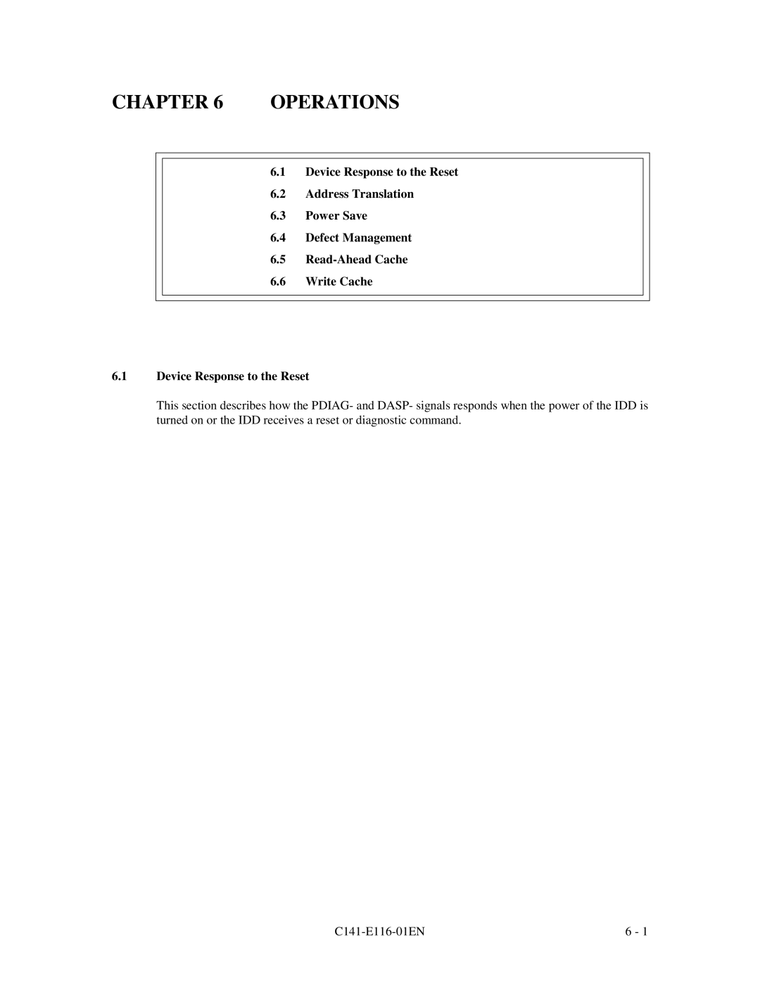 Fujitsu MPG3XXXAH-E manual Chapter Operations 