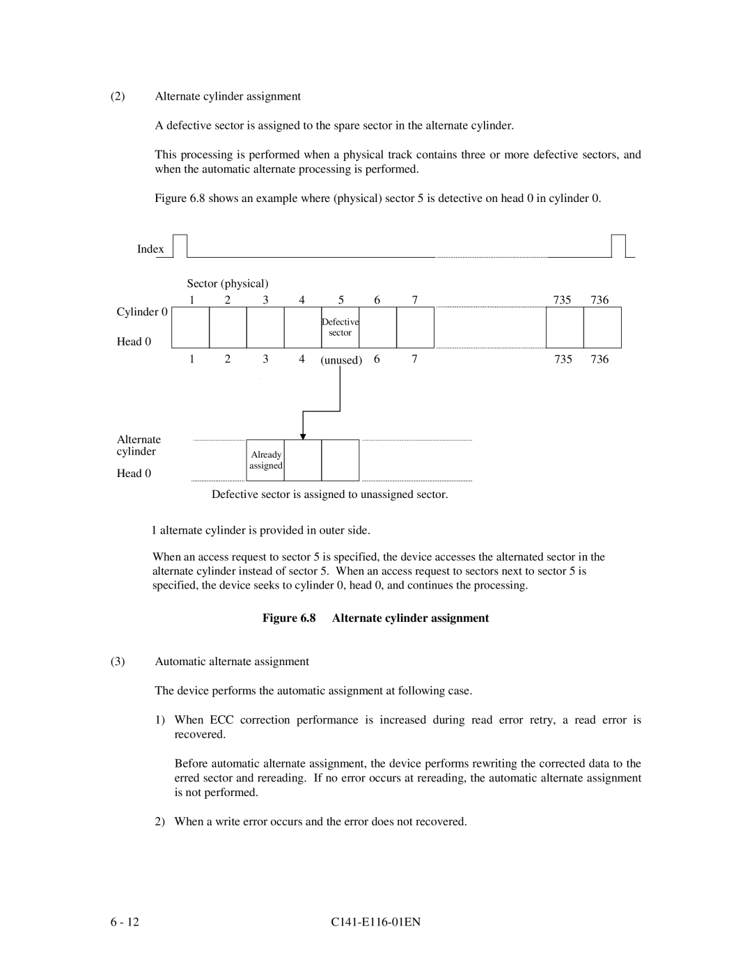 Fujitsu MPG3XXXAH-E manual Alternate cylinder assignment 