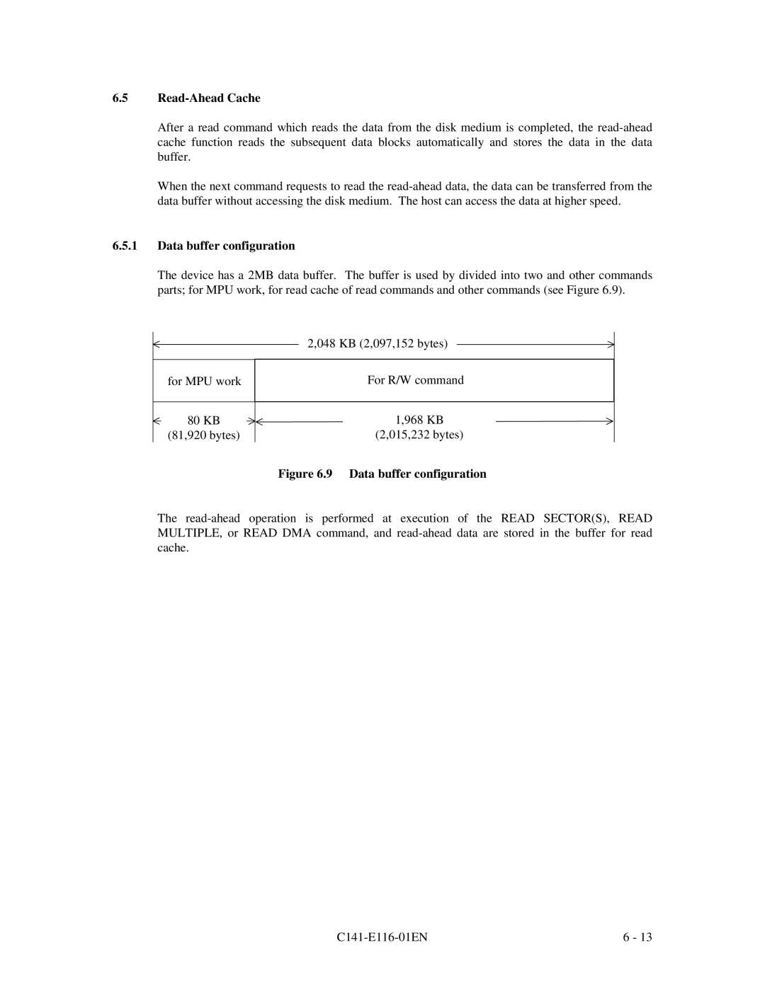 Fujitsu MPG3XXXAH-E manual Data buffer configuration 